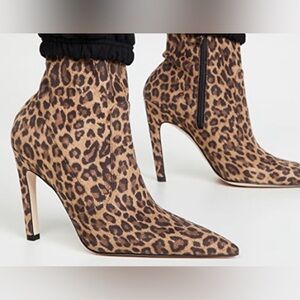 Good American Icon Leopard Print Bootie size: 7.5